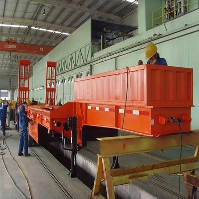 Self-dumping 3 Axle 60 Tons 80ton Lowboy Loader Lowbed Low Bed 3 Axltruck Semi Trailer