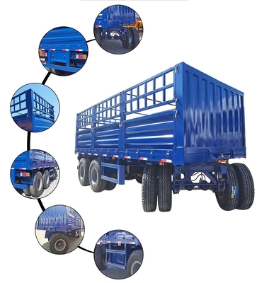 2 Axis Sidewall Fence Semi Trailer for Versatile and Flexible Cargo Transport