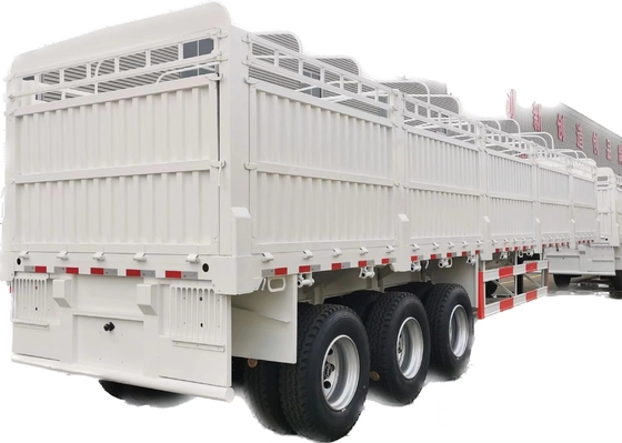 3-Axle 40-Foot Sidewall Trailer 40-100 Ton Fence Cargo Semi-Trailer with Self-dumping
