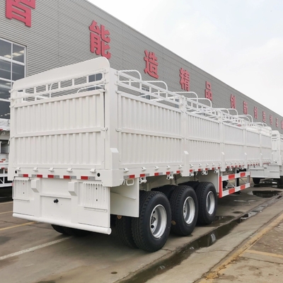 3-Axle 40-Foot Sidewall Trailer 40-100 Ton Fence Cargo Semi-Trailer with Self-dumping
