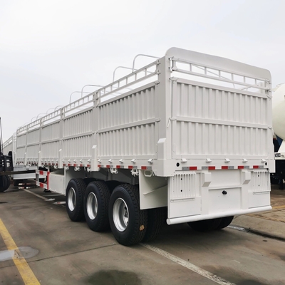 3-Axle 40-Foot Sidewall Trailer 40-100 Ton Fence Cargo Semi-Trailer with Self-dumping