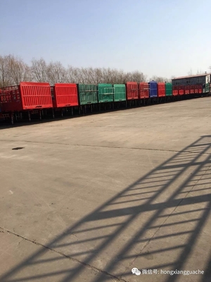 Steel 3 Axis Semi-Trailer with Side Wall Panel Fence Customizable and Sturdy Design