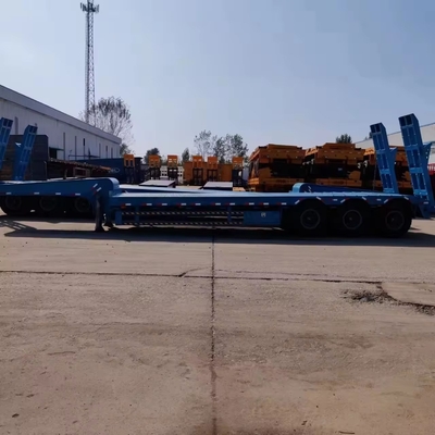 Low Profile Hydraulic Folding Gooseneck Semi Trailer for Excavator and Bulldozer Hauling