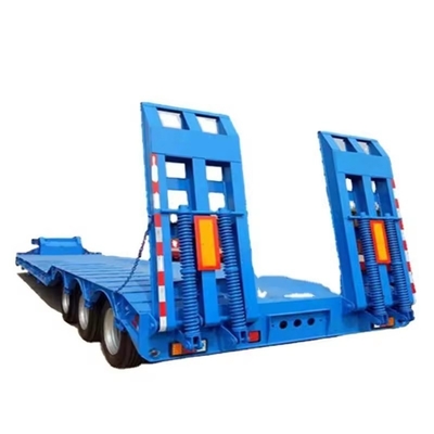3 4 Axle Low Loader Bed Deck Gooseneck Flatbed Container Transport Lowbed Truck Trailer