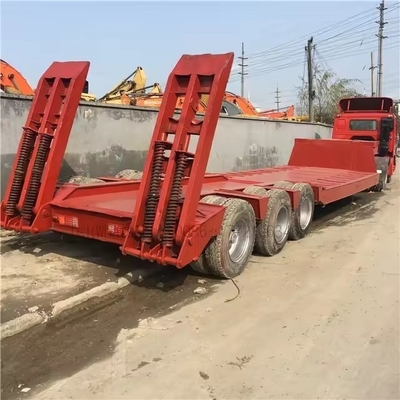 14 Tires and 2.3 Axles Low Bed Flatbed Trailer Lhy940d for Heavy Machinery Transport