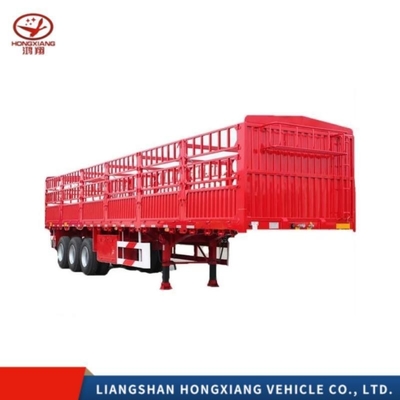 40 Feet 60 Tons Highwall Fence Trailers for Livestock Box Grade Light Duty 2 Axles