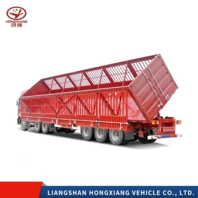 40 Feet 60 Tons Highwall Fence Trailers for Livestock Box Grade Light Duty 2 Axles