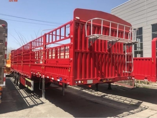 40 Feet 60 Tons Highwall Fence Trailers for Livestock Box Grade Light Duty 2 Axles