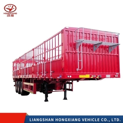 40 Feet 60 Tons Highwall Fence Trailers for Livestock Box Grade Light Duty 2 Axles