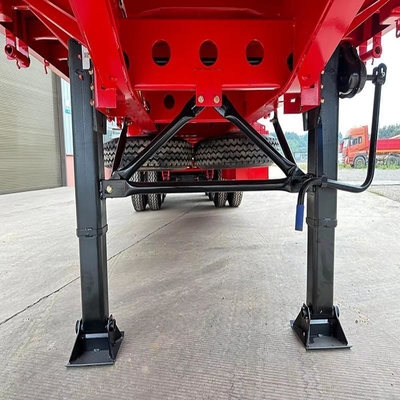 Advanced 2-Axle 40t Low Bed Container Chassis Flatbed Trailer with Manual Landing Leg