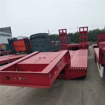 50 Tbelow Load Seven Bridge Tractor Trucks Flatbed Low Bed Semi Trailer with 13t Axle