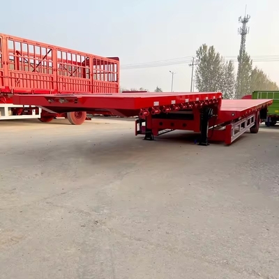 50 Tbelow Load Seven Bridge Tractor Trucks Flatbed Low Bed Semi Trailer with 13t Axle