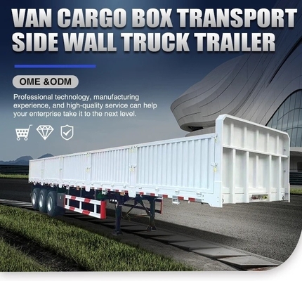 Customization Warehouse Type Semi Trailer with Side Wall Fence and Top Tarpaulin