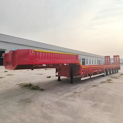 80t Low Bed Semi Trailer with Mac Pherson Type Suspension and Detachable Gooseneck