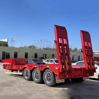 80t Low Bed Semi Trailer with Mac Pherson Type Suspension and Detachable Gooseneck