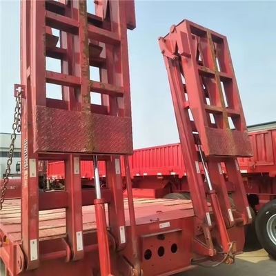 80t Low Bed Semi Trailer with Mac Pherson Type Suspension and Detachable Gooseneck