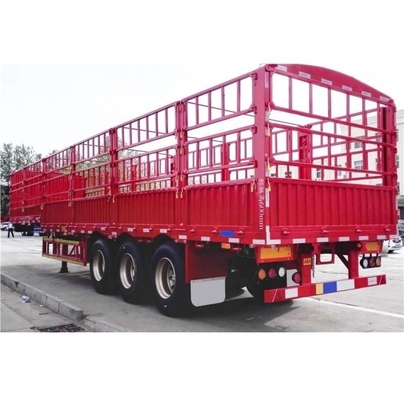 1 70FT 3 Axle Side Wall Cargo Semi Trailer with 30ton Capacity and Drop Side Fence