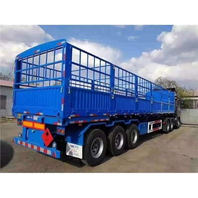 1 70FT 3 Axle Side Wall Cargo Semi Trailer with 30ton Capacity and Drop Side Fence