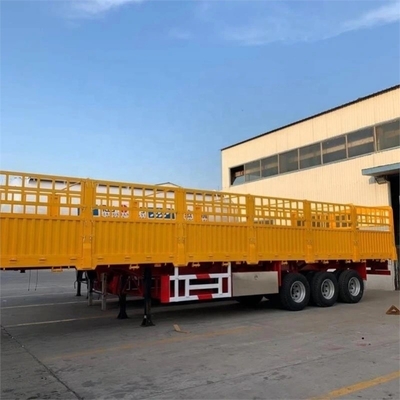 1 70FT 3 Axle Side Wall Cargo Semi Trailer with 30ton Capacity and Drop Side Fence