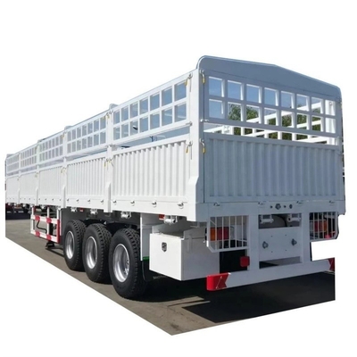 Light Duty 40/60/100t 4 Axle Mechanical Leaf Spring Suspension Fence Semi Trailer