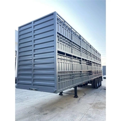 Light Duty 40/60/100t 4 Axle Mechanical Leaf Spring Suspension Fence Semi Trailer