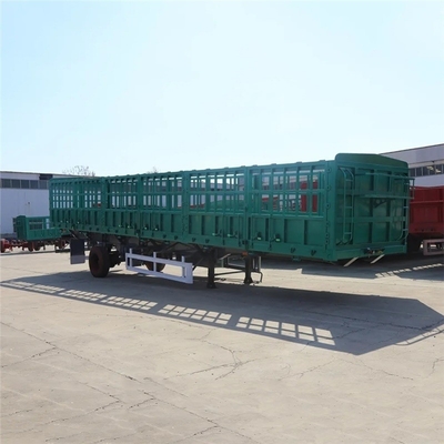 Side Dump Fence Semi Trailer Truck with Customization Option and 1820mm Tread