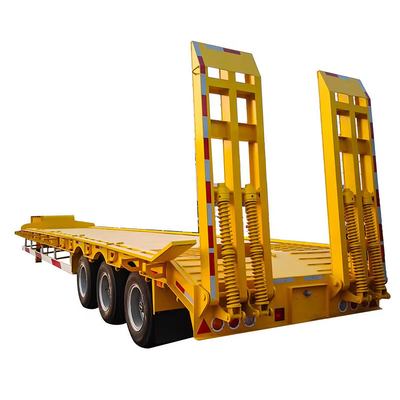 2 3 4 Axle Low Bed Low Boy Heavy Duty Truck Trailer No ABS Anti-lock Braking System