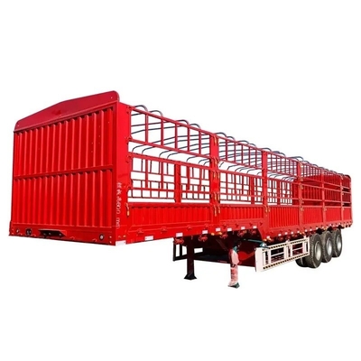 Self-dumping 40FT 12m 12.5m 40ton Fence Cargo Semi Truck Trailer 3 Axles with Side Wall