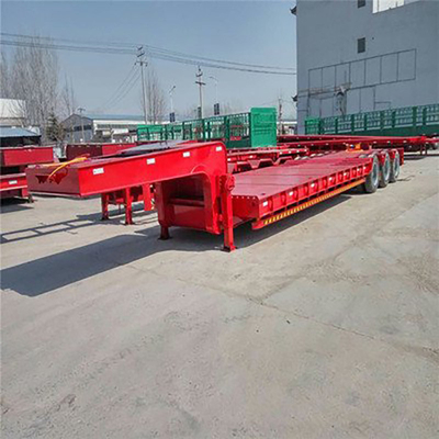 Mac Pherson Type Flatbed Container Semi Trailer Trucks for Heavy Equipment Transport