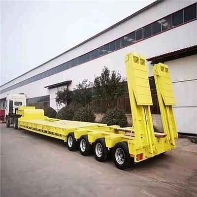 Mac Pherson Type Flatbed Container Semi Trailer Trucks for Heavy Equipment Transport
