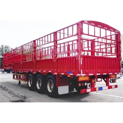 Steel 40ton 60ton Side Wall Semitrailer Fence Cargo Container Trailer 2023 Model 3 Axle