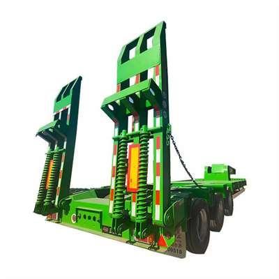 3axles Extendable Lowbed Semi-Trailer 65t Low Bed Trailer Dimensions 13000*3000*3300