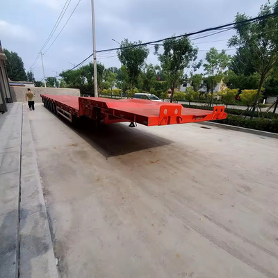Skeletal Low Bed Loader Semi-S 40FT 20FT Trucks Container Carrier Trailer for Durable