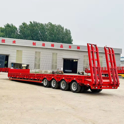 20FT 40FT Flatbed Container Chassis 3 Axe 4 Axe Flat Bed Semi Trailer with 12R22.5 Tire