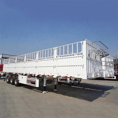 Van-type Cattle/Horse/Sheep Transport 3axles Semi Trailer with Pile and Fence Durable