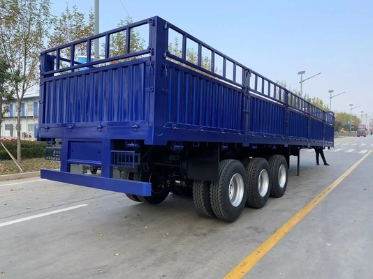 Van-type Cattle/Horse/Sheep Transport 3axles Semi Trailer with Pile and Fence Durable