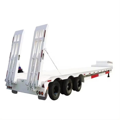 4/3 Axle Flatbed Truck Trailer with Mac Pherson Suspension Type and Customized Steel Bed