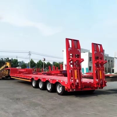 13T Axle 2/3/4/5 Axles 18m 45T Flatbed Extendable Detachable Trailer with Container Lock