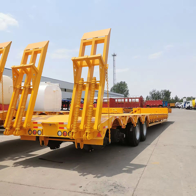 Mac Pherson Suspension 80t Container Chassis Loader Low Boy Trailer for Heavy Hauling