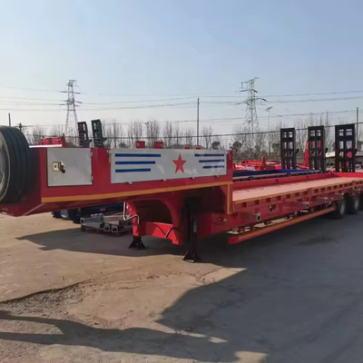 2.3 Axle Number Semi Trailer for Truck Extendable 40 Feet Container Transport Low Bed