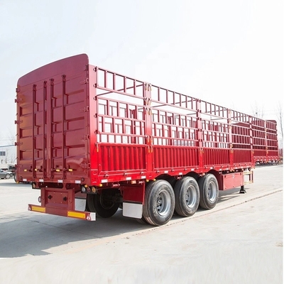 Cross Arm Type 3 Axles Side Wall Cargo Semi Trailer with High Side Fence Semi-Trailer