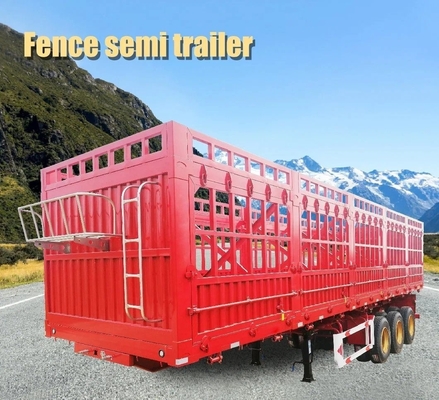 Cross Arm Type 3 Axles Side Wall Cargo Semi Trailer with High Side Fence Semi-Trailer