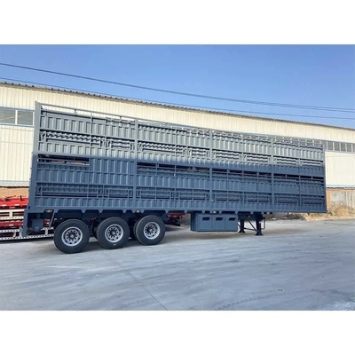 3 Axle 60 Ton Stake Fence Cargo Storehouse Semi-Trailer with ABS Anti-lock Braking System