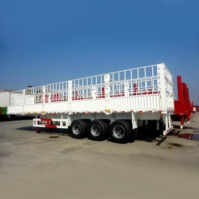 3 Axle 60 Ton Stake Fence Cargo Storehouse Semi-Trailer with ABS Anti-lock Braking System