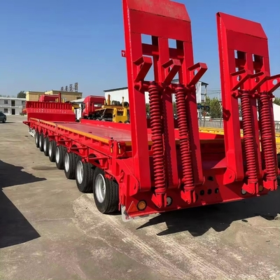 13t Axle Lowboy Semi Trailer with Dolly 3 4 5 Axle 80 Tons Semi Truck Trailer Made of Steel