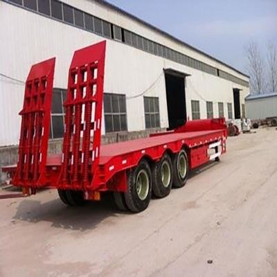 Lowboy Semi Trailer 60-80t with Foldable Structure and Flatbed Option Included