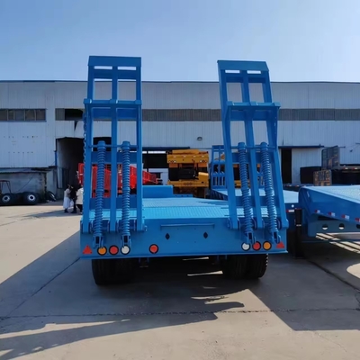 Mac Pherson Type Suspension System 3-Axis Semi-Trailer for 60 Tons Excavator Transporting