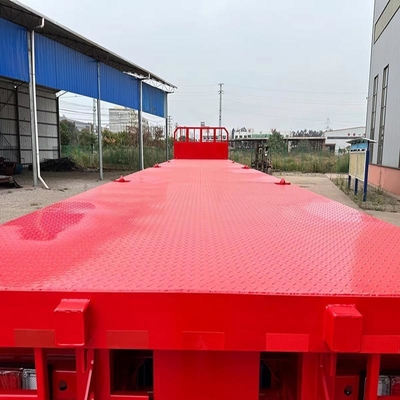 Mac Pherson Type Suspension System 3-Axis Semi-Trailer for 60 Tons Excavator Transporting