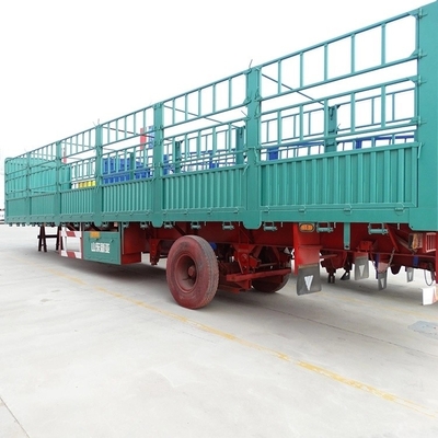 Light Duty Van-Type Q345 Carbon Steel Tri Axle Fence Semitrailer with Van-Type Design