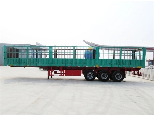 Light Duty Van-Type Q345 Carbon Steel Tri Axle Fence Semitrailer with Van-Type Design